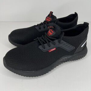 Black Mesh Safety Work Shoes Mens Size 8.5 Composite Toe Indestructible Sneakers